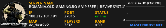 ROMANIA.OLD-GAMING.RO # VIP FREE | REVIVE SYSTEM