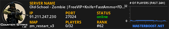 Old-School - Zombie |FreeVIP+Knife+FastAmmo+FDL|