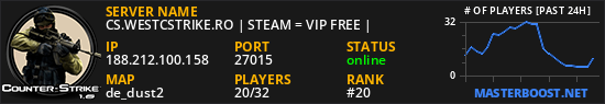 CS.WESTCSTRIKE.RO | STEAM = VIP FREE |