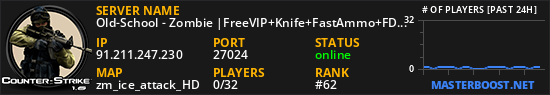 Old-School - Zombie |FreeVIP+Knife+FastAmmo+FDL|